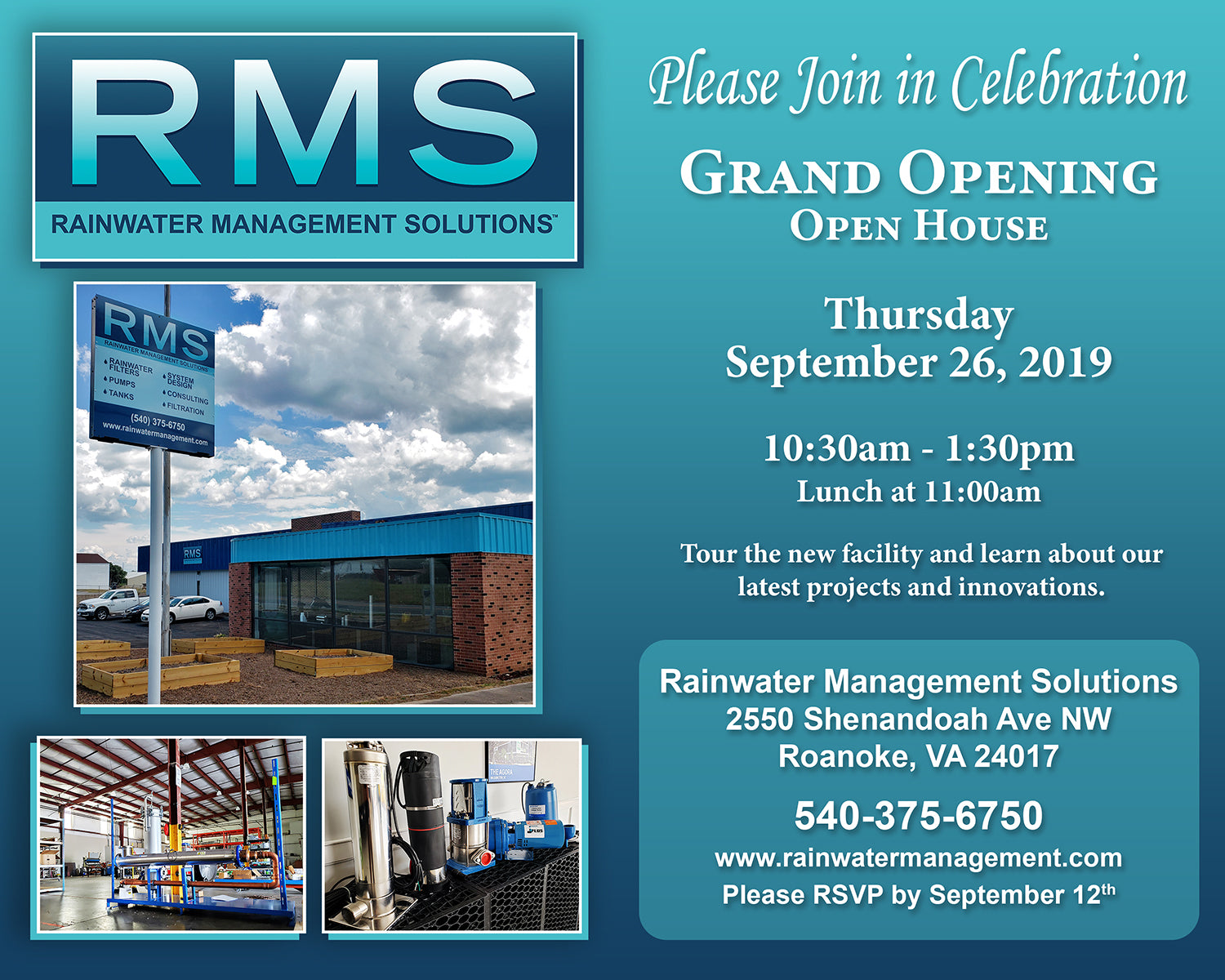 Rainwater Management Solutions Grand Opening and Open House