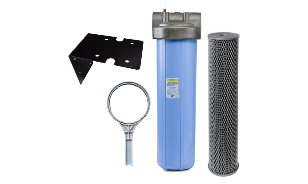 20 Inch Big Blue Filter with Carbon Cartridge Package