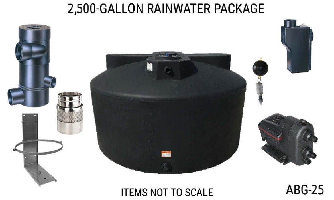 2,500 Gallon Rain Tank Water Collection System