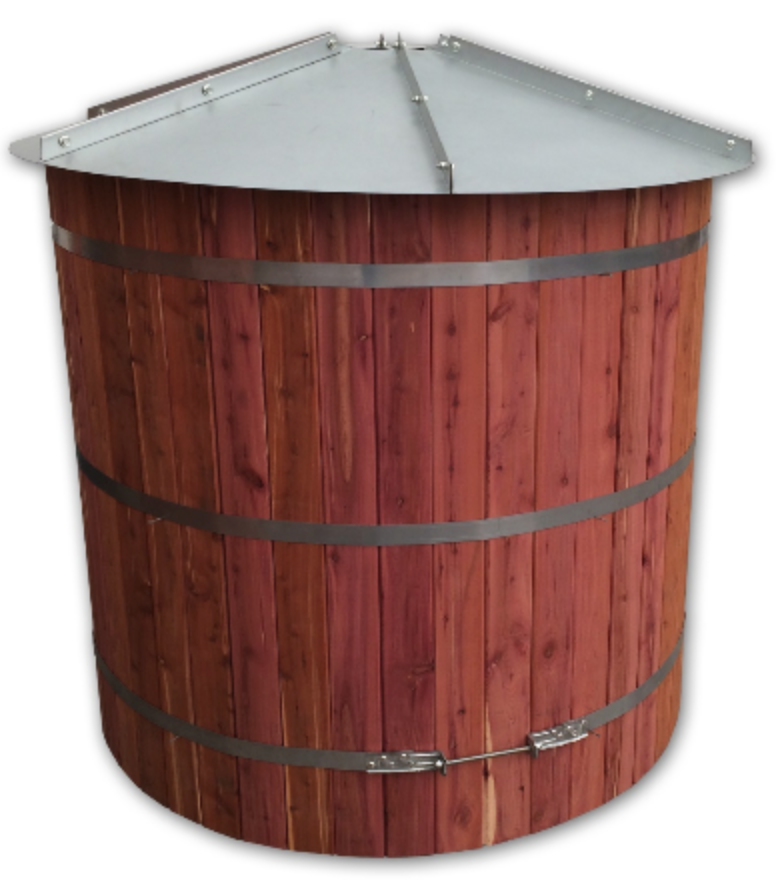 buy above ground rainwater storage tank timber 375 gallon